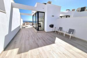 Modern terrassed house close beach