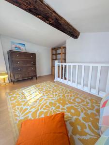 Grand studio, coin nuit & terrasse, plein centre