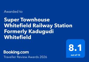 Super Townhouse Whitefield Railway Station Formerly Kadugudi Whitefield