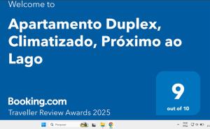 Apartamento Duplex, Climatizado, Próximo ao Lago