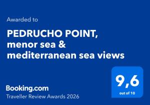 PEDRUCHO POINT, menor sea & mediterranean sea views