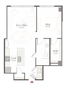 Pool view apartment
