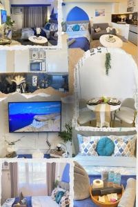 Gianna Suite Santorini Inspired Studio with pool and sunset view at Avida Tower 2 Aspira