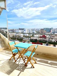 Terrace & View of Casablanca Port