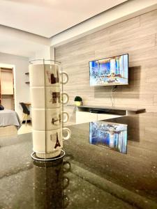 Studio elegante con sauna y gym