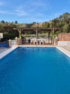 beautiful guest room with swimming pool
