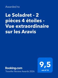 Le Soladret - La Clusaz - Vue extraordinaire sur les Aravis - 4 étoiles