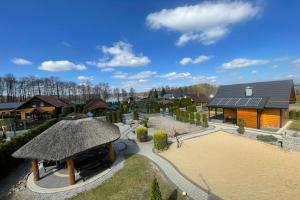 Holiday homes with fireplaces, playground