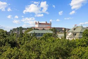 Panoramic Castle View in the Modern Apartment