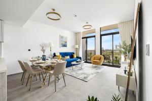 Chic 2BR Retreat with Balcony and Pool Views at Viera Residence