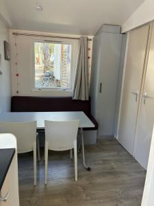 Mobile home avec terrasse salon jardin BBQ