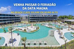 Flat em Muro Alto em Resort 5 hóspedes, piscina e conforto