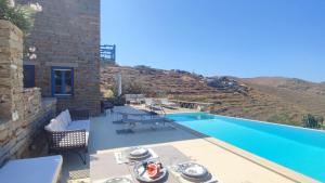 Cycladic Stone House with Pool & Sunset Views