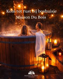 Luxe houten wellness boshuisje met prive hottub - Solea