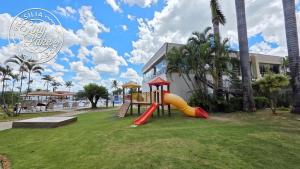 Flat aconchegante no Lake Side com vista do jardim