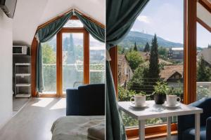 Skopje Studio with Mountain view Balcony and Free Parking