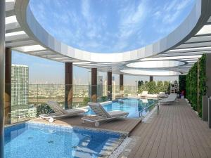 Modern Studio with rooftop pool and gym in JVC
