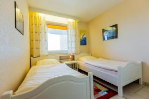 Strandnixe 306 mit Panoramafenster zum Norden, 2 Schlafzimmer und Balkon zum Norden, Einbauküche mit Geschirrspüler ,Fahrstuhl, PKW Stellplatz ! Wlan !