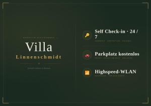 Villa Linnenschmidt, Historische Villa, Bremen Zentral, HBF, Messe, ÖVB Arena, Kostenloser Parkplatz
