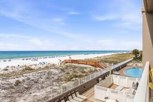 Gulf-front home with balcony ocean views pool and beach access