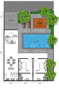 Villa B 2 BR Private Villa Pool & Kitchen Legian Seminyak