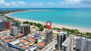 SEA TOWER 204 -Duplex Beira-Mar/quarto climatizado