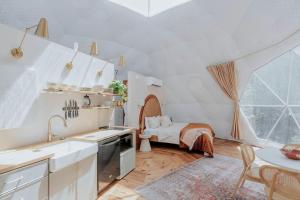 Georgias Trendy Family Escape: Dome with Private Hot Tub in Cherry Log