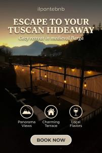 Stunning mountain views in Tuscany at Il Ponte