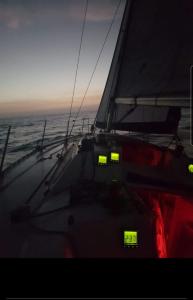 Unique night aboard a large cruise sailing boat