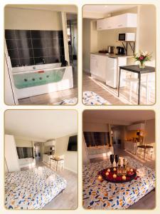 Loft Spa lumineux Jacuzzi privé écran cinéma