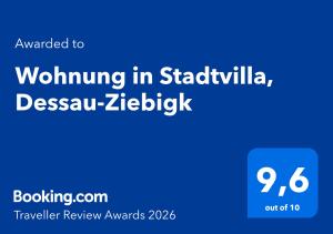 Wohnung in Stadtvilla, Dessau-Ziebigk