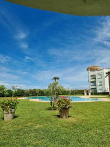 Peaceful place with swiming pools