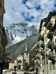 Chamonix studio vue Montblanc - Jardin terrasse et parking