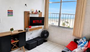 Pé na Areia Vista Mar Guilhermina Com Garagem