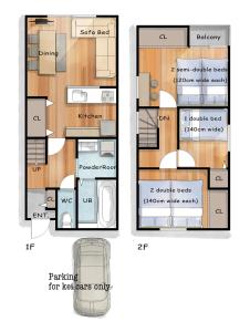 Entire House with 3 Private Bedrooms-Perfect for Groups 天下茶屋