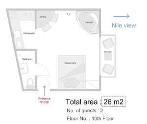 AB N1008 Nile View STD with a Jaccuzi
