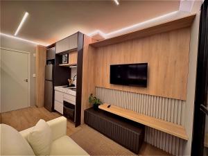 Studio design premium com Varanda e Home office