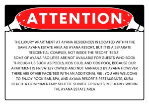 Luxury Apartment at AYANA Residences