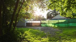 Quiet caravan in nature on Mur cycle path