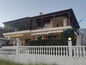 Two-floor house next to sea