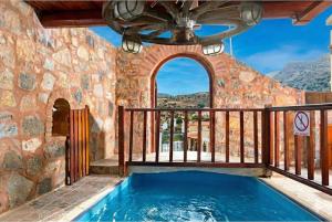 Elounda Monastiri Cretan sea view house with pool
