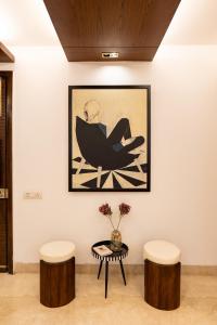 The Park Retreat by The Blue Kite, Fully Serviced Stylish 3BHK Apartment in Green Park near Deer Park & Hauz Khas Village
