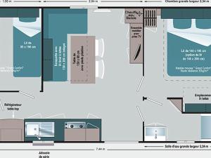 Mobil home, animaux OK - 4 pers. - API-1-52-2800