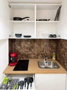 Mini Studio N6 private Bathroom and Kitchenette