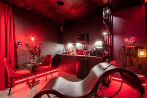 Red Velvet Suit - Luxury BDSM Studio Adults Only by Atelier Noir, Self Check-in