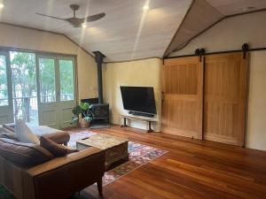 Hempcrete house next to lake