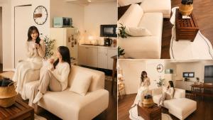 1 minute from Hongdae Entrance Station #4 beds #hotel bedding #Hongdae main street #famous restaurants #luggage storage #popular accommodation #3 rooms #Melow Stay Hongdae
