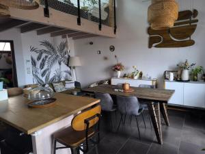 Appartement en duplex avec terrasse sur toit