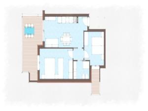 Bright holiday home with private terraces