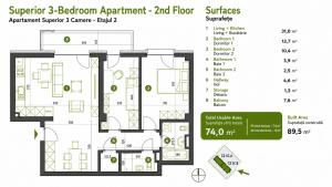 Spacious 2BR Residence - Straulesti